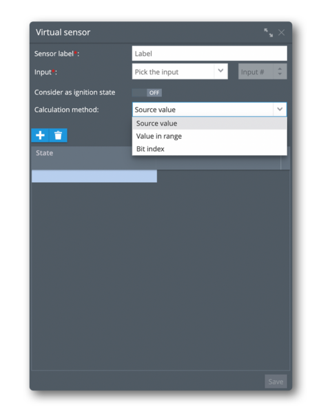 BLE virtual sensor in Navixy