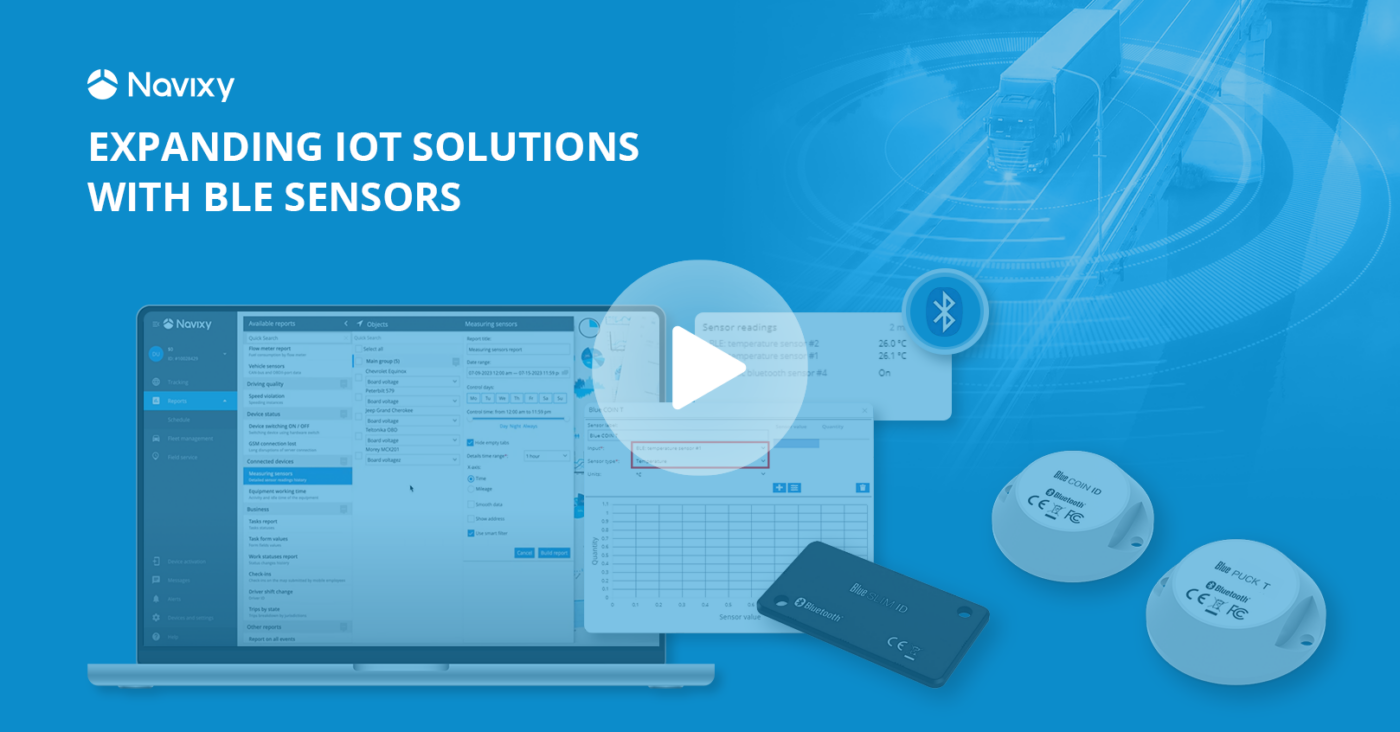 Bluetooth sensors in Navixy: how to expand your IoT solution