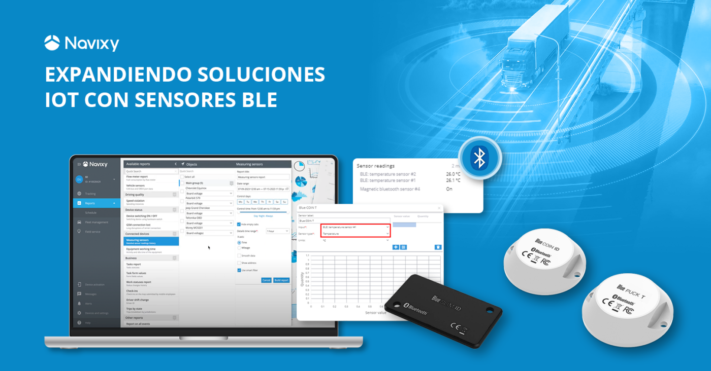 Sensores bluetooth en Navixy: cómo expandir su solución IoT