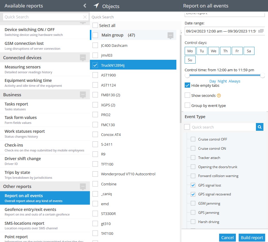 GPS signal lost/recover — Navixy