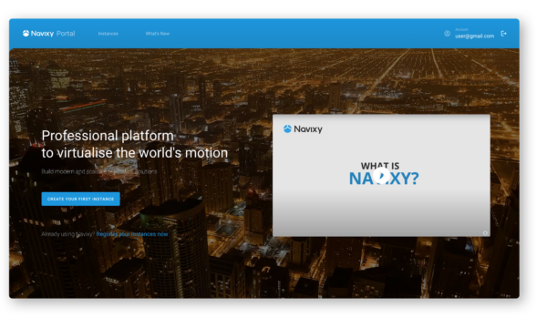 Navixy Portal home screen