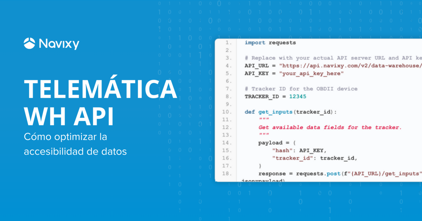 Acceda a datos telemáticos en bruto a través de API