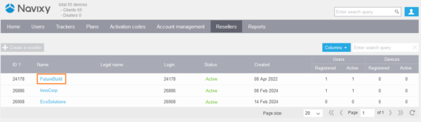 reseller_admin panel