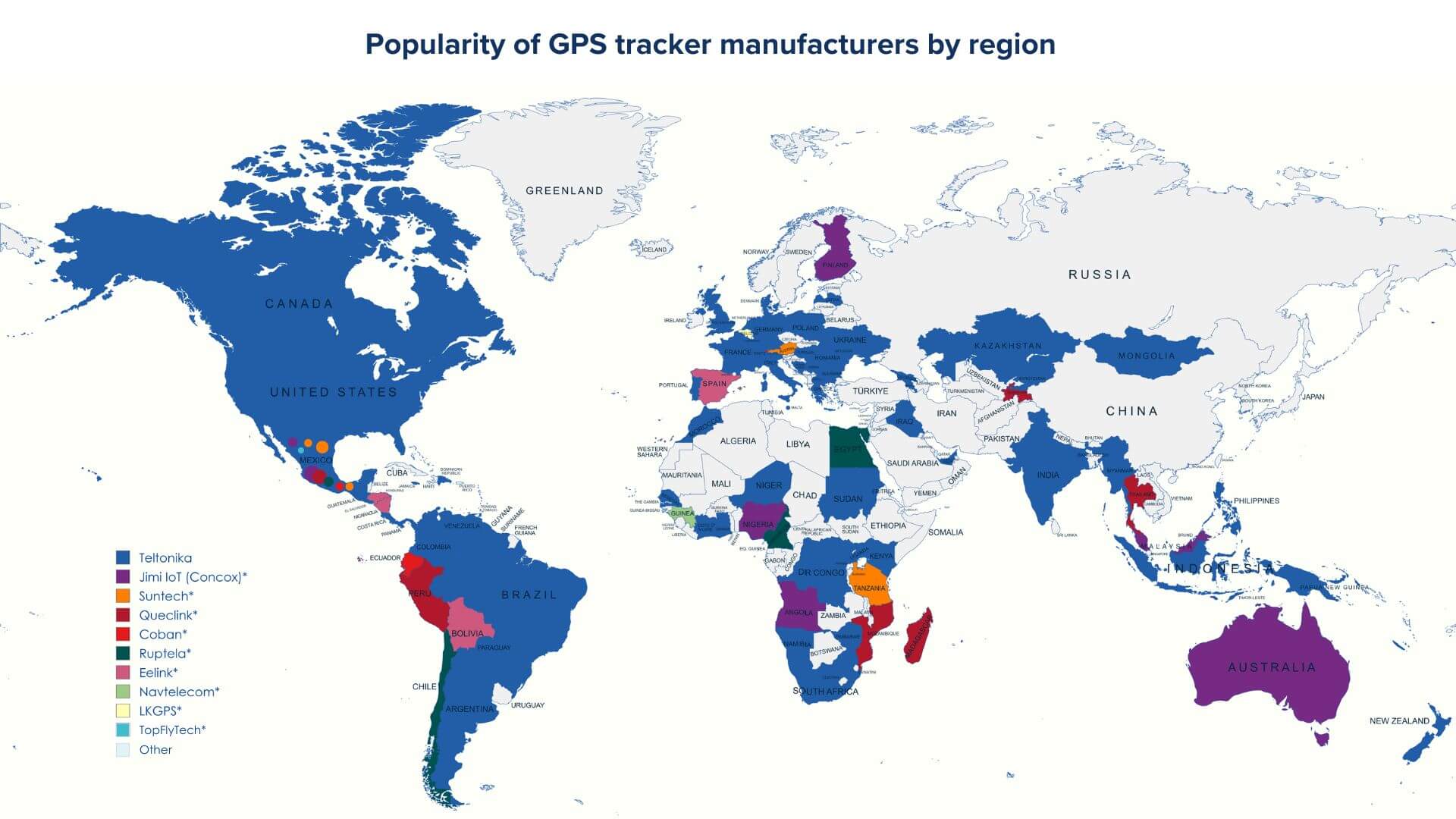 Top 10 GPS tracker manufacturers to look at in 2025 Most popular GPS tracker manufacturers by region