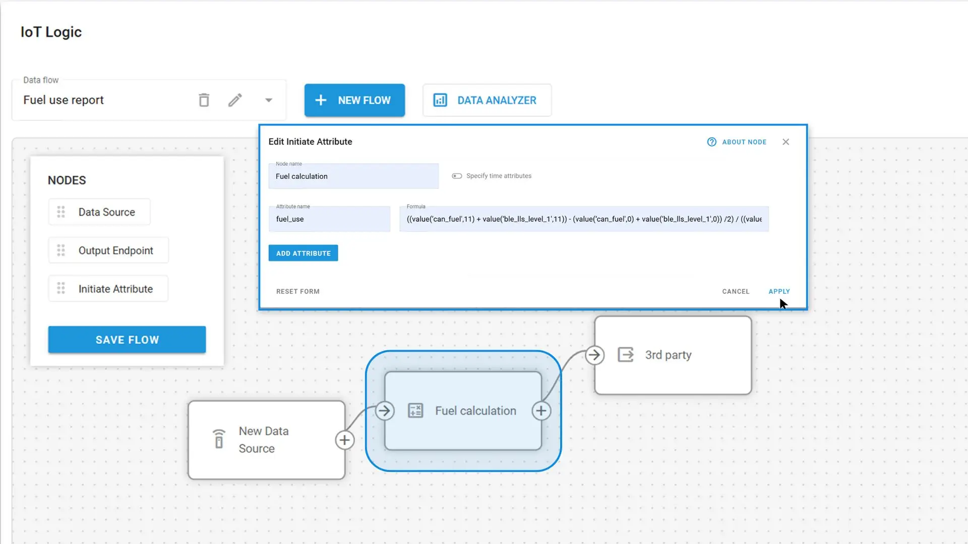 JEXL — a modern expression language powering Navixy’s IoT Logic IoT Logic expression language in the Initial attribute node for data transformation