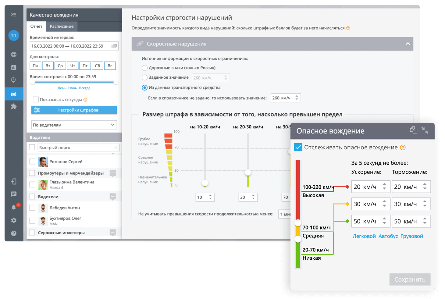 Качество вождения
